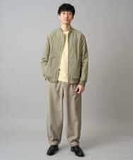 KHLED12069 a.v.v MEN(アー・ヴェ・ヴェ) 【イージーケア/洗濯機で洗える/毛玉になりにくい/ストレッチ】メランジツイルイージーバルーンパンツ ブラック