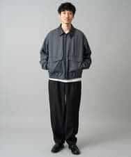 KHLED12069 a.v.v MEN(アー・ヴェ・ヴェ) 【イージーケア/洗濯機で洗える/毛玉になりにくい/ストレッチ】メランジツイルイージーバルーンパンツ ブラック