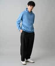 KHLED12069 a.v.v MEN(アー・ヴェ・ヴェ) 【イージーケア/洗濯機で洗える/毛玉になりにくい/ストレッチ】メランジツイルイージーバルーンパンツ ブラック