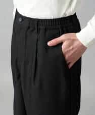 KHLED12069 a.v.v MEN(アー・ヴェ・ヴェ) 【イージーケア/洗濯機で洗える/毛玉になりにくい/ストレッチ】メランジツイルイージーバルーンパンツ ブラック