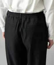 KHLED12069 a.v.v MEN(アー・ヴェ・ヴェ) 【イージーケア/洗濯機で洗える/毛玉になりにくい/ストレッチ】メランジツイルイージーバルーンパンツ ブラック