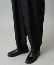 KHLED12069 a.v.v MEN(アー・ヴェ・ヴェ) 【イージーケア/洗濯機で洗える/毛玉になりにくい/ストレッチ】メランジツイルイージーバルーンパンツ ブラック