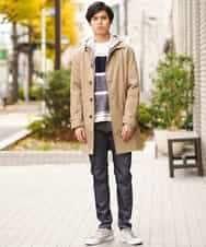 KHLEG10059 a.v.v MEN(アー・ヴェ・ヴェ) ワンダーシェイプストレッチスキニーパンツ ネイビー