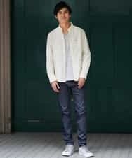 KHLEG10059 a.v.v MEN(アー・ヴェ・ヴェ) ワンダーシェイプストレッチスキニーパンツ ネイビー