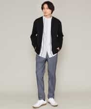 KHLES01059 a.v.v MEN(アー・ヴェ・ヴェ) 【軽撥水/ストレッチ】スマートスラックス グレイッシュネイビー