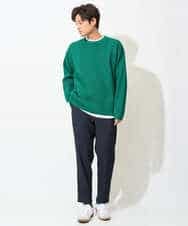 KHLEV02064 a.v.v MEN(アー・ヴェ・ヴェ) 【ストレッチ】スマートシャンブレーテーパードパンツ ブラック