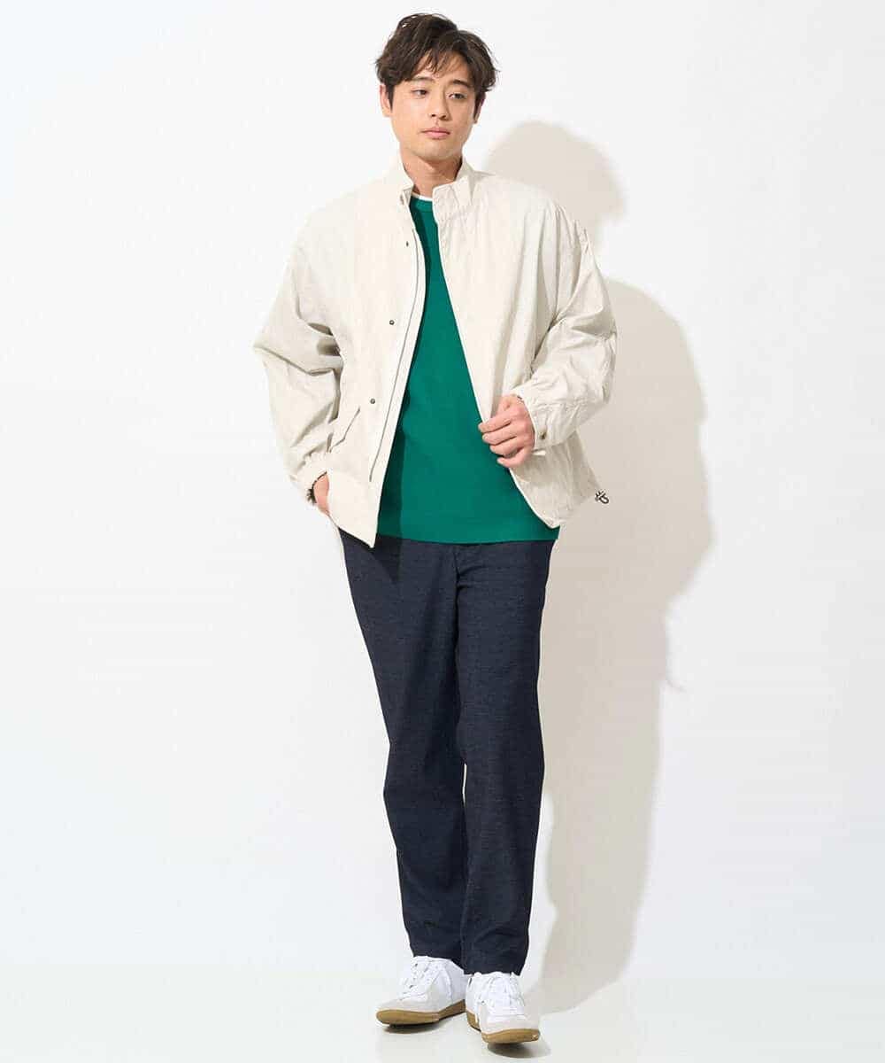 KHLEV02064 a.v.v MEN(アー・ヴェ・ヴェ) 【ストレッチ】スマートシャンブレーテーパードパンツ ブラック