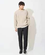 KHLEV02064 a.v.v MEN(アー・ヴェ・ヴェ) 【ストレッチ】スマートシャンブレーテーパードパンツ ブラック