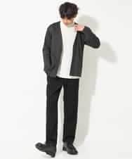 KHLEV02064 a.v.v MEN(アー・ヴェ・ヴェ) 【ストレッチ】スマートシャンブレーテーパードパンツ ブラック