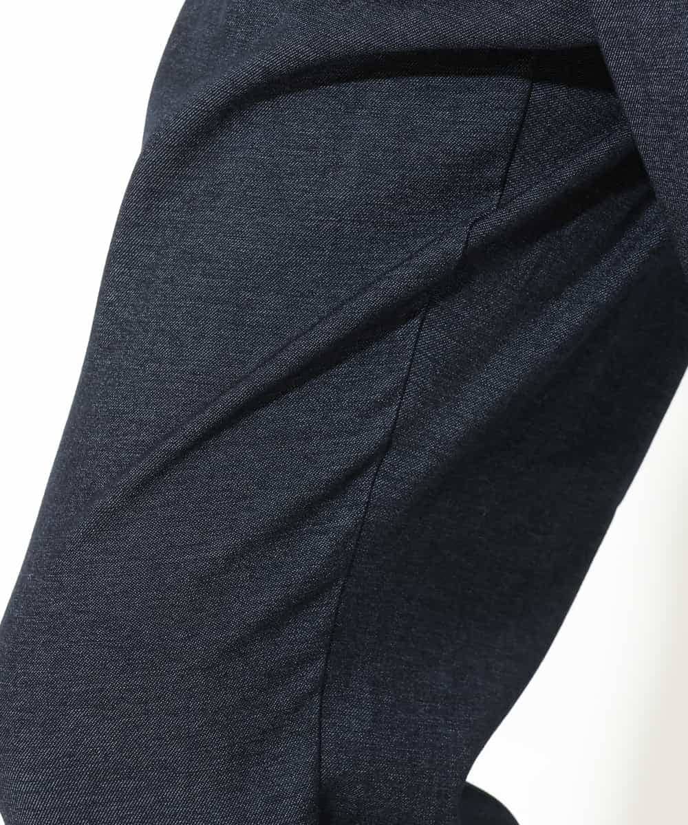 KHLEV02064 a.v.v MEN(アー・ヴェ・ヴェ) 【ストレッチ】スマートシャンブレーテーパードパンツ ブラック