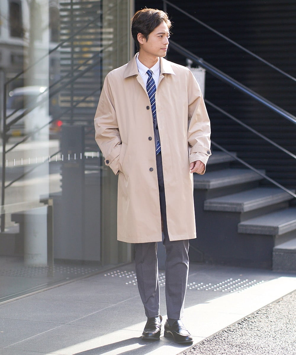KHLEV80069 a.v.v MEN(アー・ヴェ・ヴェ) 【ビジネス/七五三/セレモニー】シャークスキンストレッチイージースラックス（セットアップ可） ダークグレー