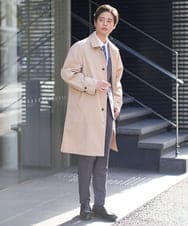 KHLEV80069 a.v.v MEN(アー・ヴェ・ヴェ) 【ビジネス/七五三/セレモニー】シャークスキンストレッチイージースラックス（セットアップ可） ダークグレー