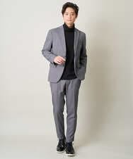 KHLEV80069 a.v.v MEN(アー・ヴェ・ヴェ) 【ビジネス/七五三/セレモニー】シャークスキンストレッチイージースラックス（セットアップ可） ダークグレー
