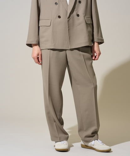 KHLFD13069 a.v.v MEN 【イージーケア/洗濯機で洗える/毛玉になりにくい/ストレッチ】メッシュストレッチワンタックワイドイージースラックス