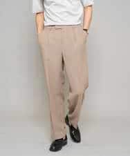 KHLFD13069 a.v.v MEN(アー・ヴェ・ヴェ) 【イージーケア/洗濯機で洗える/毛玉になりにくい/ストレッチ】メッシュストレッチワンタックワイドイージースラックス ベージュ