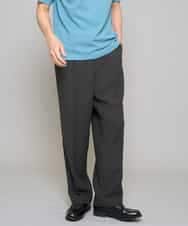 KHLFD13069 a.v.v MEN(アー・ヴェ・ヴェ) 【イージーケア/洗濯機で洗える/毛玉になりにくい/ストレッチ】メッシュストレッチワンタックワイドイージースラックス ダークグレー