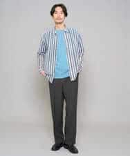 KHLFD13069 a.v.v MEN(アー・ヴェ・ヴェ) 【イージーケア/洗濯機で洗える/毛玉になりにくい/ストレッチ】メッシュストレッチワンタックワイドイージースラックス ダークグレー