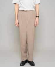 KHLFD13069 a.v.v MEN(アー・ヴェ・ヴェ) 【イージーケア/洗濯機で洗える/毛玉になりにくい/ストレッチ】メッシュストレッチワンタックワイドイージースラックス ダークグレー