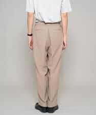 KHLFD13069 a.v.v MEN(アー・ヴェ・ヴェ) 【イージーケア/洗濯機で洗える/毛玉になりにくい/ストレッチ】メッシュストレッチワンタックワイドイージースラックス ダークグレー