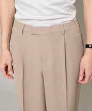 KHLFD13069 a.v.v MEN(アー・ヴェ・ヴェ) 【イージーケア/洗濯機で洗える/毛玉になりにくい/ストレッチ】メッシュストレッチワンタックワイドイージースラックス ダークグレー