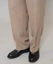 KHLFD13069 a.v.v MEN(アー・ヴェ・ヴェ) 【イージーケア/洗濯機で洗える/毛玉になりにくい/ストレッチ】メッシュストレッチワンタックワイドイージースラックス ダークグレー