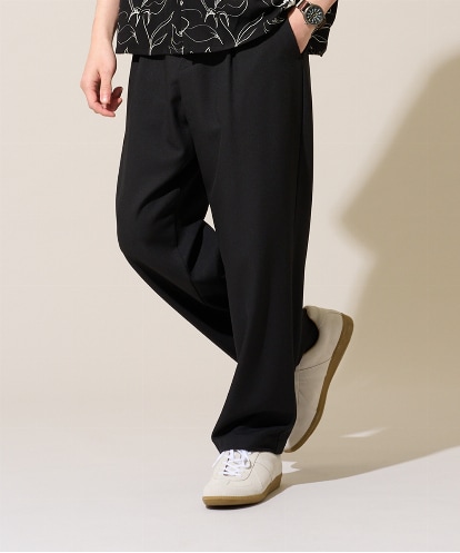 KHLFD14069 a.v.v MEN 【イージーケア/洗濯機で洗える/速乾/毛玉になりにくい/ストレッチ】メランジストレッチ１タックワイドイージースラックス