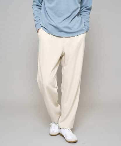 KHLFD14069 a.v.v MEN 【イージーケア/洗濯機で洗える/速乾/毛玉になりにくい/ストレッチ】メランジストレッチ１タックワイドイージースラックス