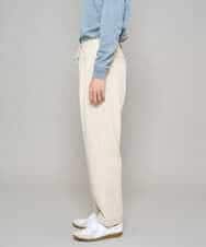 KHLFD14069 a.v.v MEN(アー・ヴェ・ヴェ) 【イージーケア/洗濯機で洗える/速乾/毛玉になりにくい/ストレッチ】メランジストレッチ１タックワイドイージースラックス アイボリー