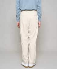 KHLFD14069 a.v.v MEN(アー・ヴェ・ヴェ) 【イージーケア/洗濯機で洗える/速乾/毛玉になりにくい/ストレッチ】メランジストレッチ１タックワイドイージースラックス アイボリー