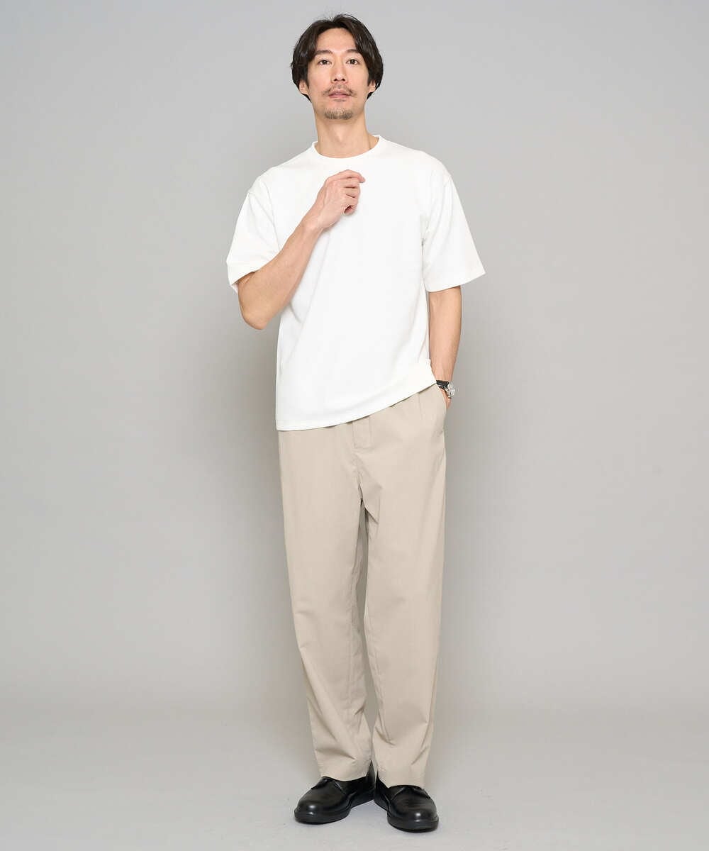 KHLFD17064 a.v.v MEN(アー・ヴェ・ヴェ) 【イージーケア/洗濯機で洗える/毛玉になりにくい/ストレッチ】春リライト ワイドシルエットイージーパンツ ダークグレー