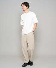 KHLFD17064 a.v.v MEN(アー・ヴェ・ヴェ) 【イージーケア/洗濯機で洗える/毛玉になりにくい/ストレッチ】春リライト ワイドシルエットイージーパンツ ダークグレー