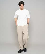 KHLFD17064 a.v.v MEN(アー・ヴェ・ヴェ) 【イージーケア/洗濯機で洗える/毛玉になりにくい/ストレッチ】春リライト ワイドシルエットイージーパンツ ダークグレー