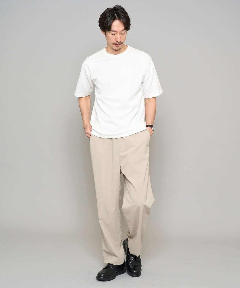 KHLFD17064 a.v.v MEN(アー・ヴェ・ヴェ) 【イージーケア/洗濯機で洗える/毛玉になりにくい/ストレッチ】春リライト ワイドシルエットイージーパンツ ダークグレー