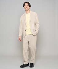 KHLFD17064 a.v.v MEN(アー・ヴェ・ヴェ) 【イージーケア/洗濯機で洗える/毛玉になりにくい/ストレッチ】春リライト ワイドシルエットイージーパンツ ダークグレー