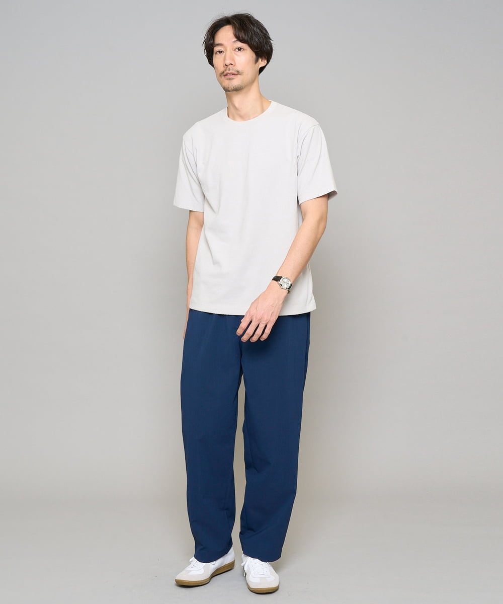 KHLFD17064 a.v.v MEN(アー・ヴェ・ヴェ) 【イージーケア/洗濯機で洗える/毛玉になりにくい/ストレッチ】春リライト ワイドシルエットイージーパンツ ダークグレー