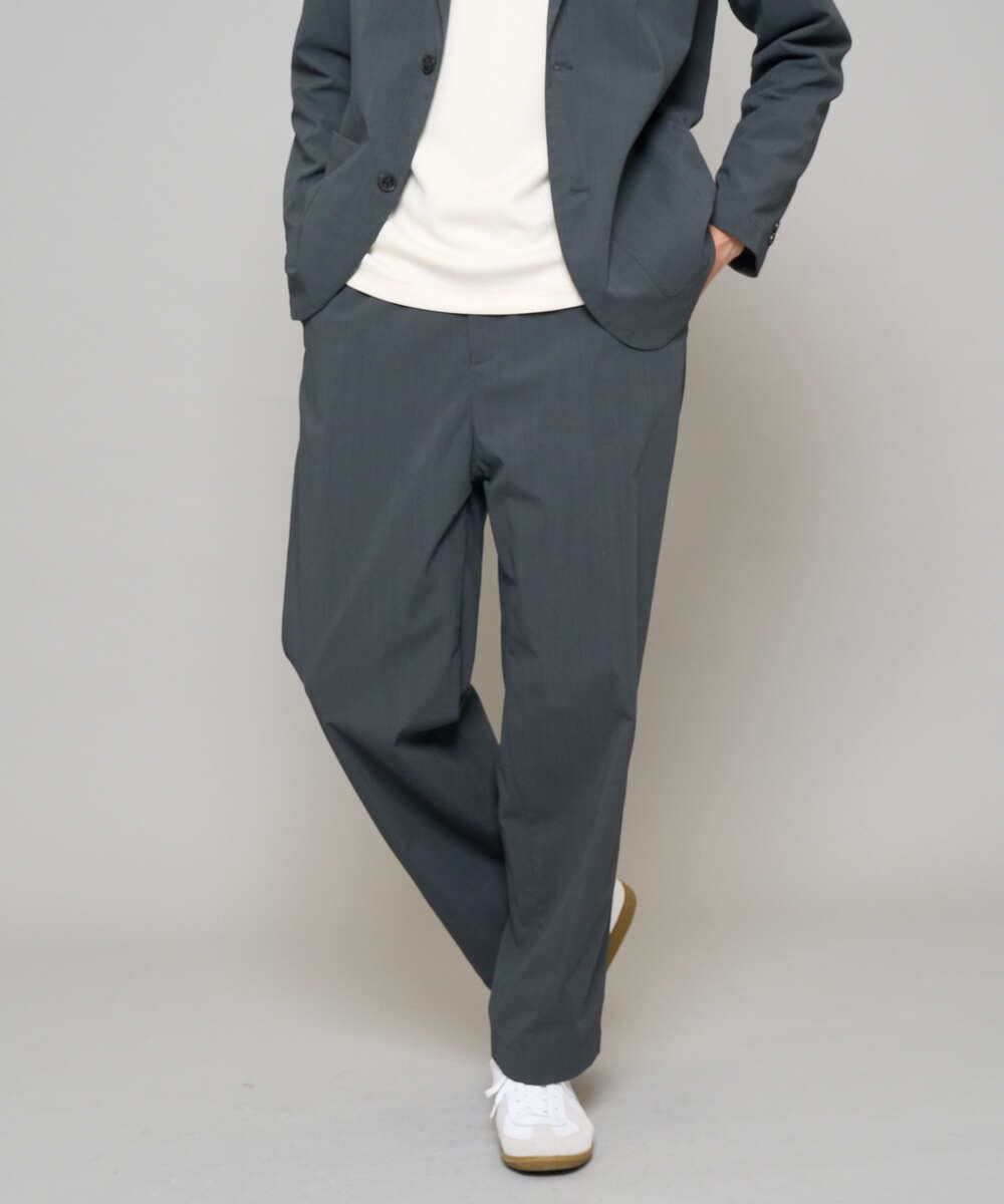 KHLFD17064 a.v.v MEN(アー・ヴェ・ヴェ) 【イージーケア/洗濯機で洗える/毛玉になりにくい/ストレッチ】春リライト ワイドシルエットイージーパンツ ダークグレー