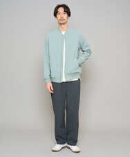 KHLFD17064 a.v.v MEN(アー・ヴェ・ヴェ) 【イージーケア/洗濯機で洗える/毛玉になりにくい/ストレッチ】春リライト ワイドシルエットイージーパンツ ダークグレー