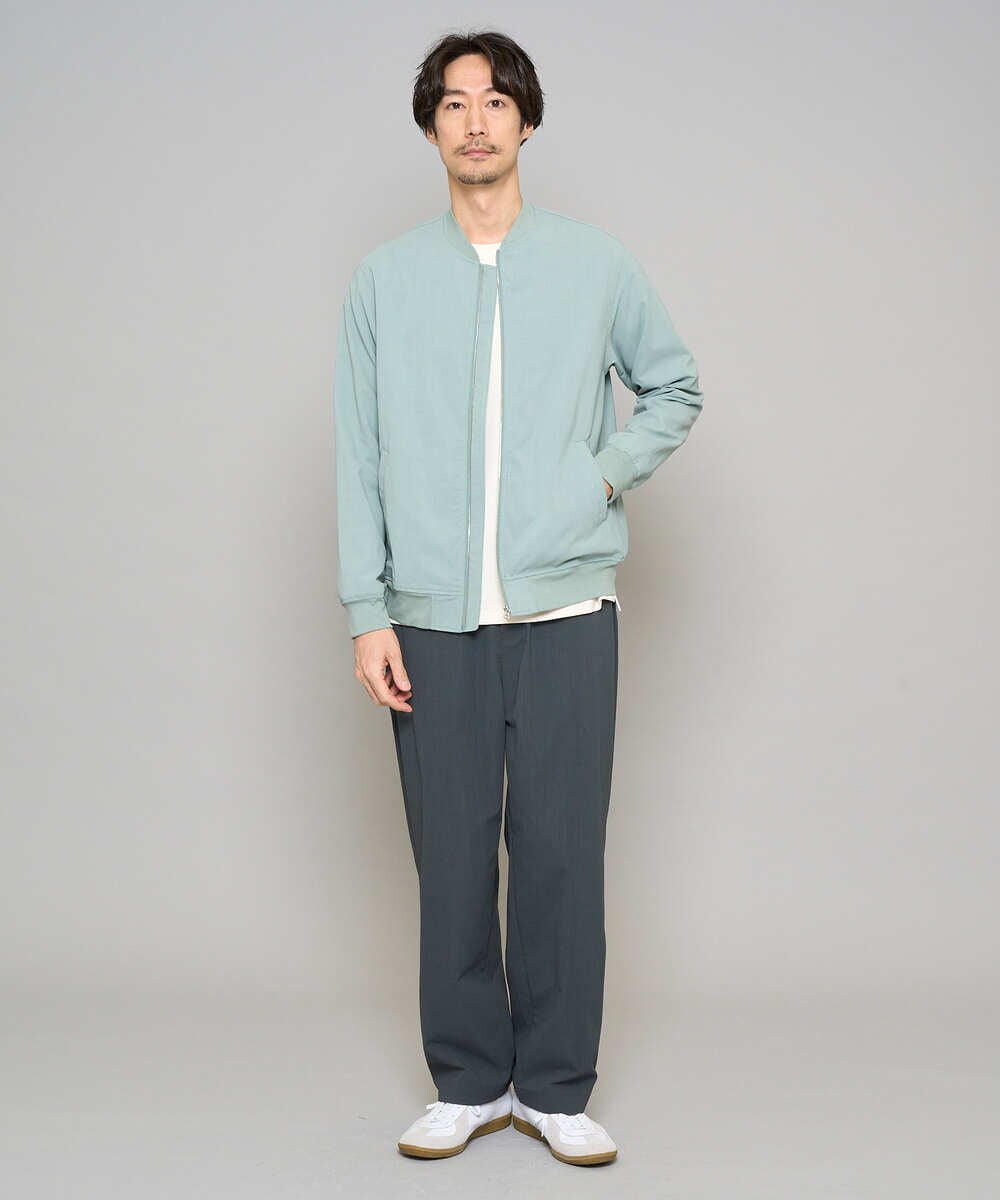 KHLFD17064 a.v.v MEN(アー・ヴェ・ヴェ) 【イージーケア/洗濯機で洗える/毛玉になりにくい/ストレッチ】春リライト ワイドシルエットイージーパンツ ダークグレー