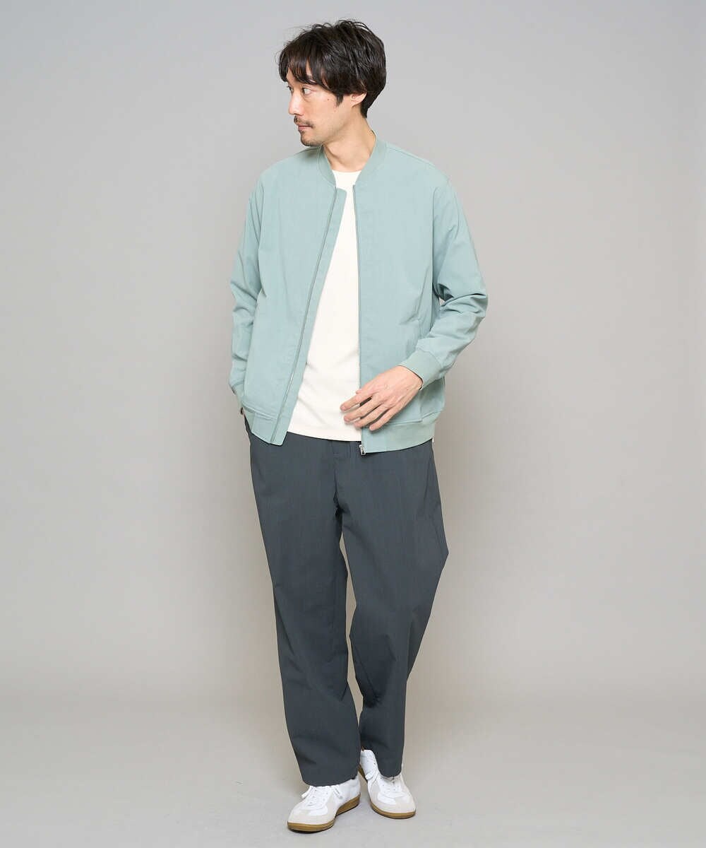 KHLFD17064 a.v.v MEN(アー・ヴェ・ヴェ) 【イージーケア/洗濯機で洗える/毛玉になりにくい/ストレッチ】春リライト ワイドシルエットイージーパンツ ダークグレー