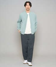 KHLFD17064 a.v.v MEN(アー・ヴェ・ヴェ) 【イージーケア/洗濯機で洗える/毛玉になりにくい/ストレッチ】春リライト ワイドシルエットイージーパンツ ダークグレー