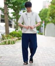 KHLFD17064 a.v.v MEN(アー・ヴェ・ヴェ) 春夏のカジュアルジャケットスタイルにぜひ【イージーケア/洗濯機で洗える/毛玉になりにくい/ストレッチ】春夏リライト ワイドシルエットイージーパンツ ダークグレー