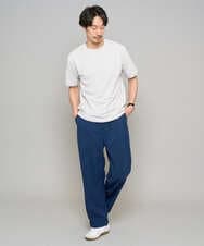 KHLFD17064 a.v.v MEN(アー・ヴェ・ヴェ) 【イージーケア/洗濯機で洗える/毛玉になりにくい/ストレッチ】春リライト ワイドシルエットイージーパンツ ダークグレー