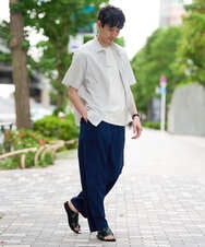 KHLFD17064 a.v.v MEN(アー・ヴェ・ヴェ) 春夏のカジュアルジャケットスタイルにぜひ【イージーケア/洗濯機で洗える/毛玉になりにくい/ストレッチ】春夏リライト ワイドシルエットイージーパンツ ダークグレー