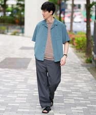 KHLFD17064 a.v.v MEN(アー・ヴェ・ヴェ) 春夏のカジュアルジャケットスタイルにぜひ【イージーケア/洗濯機で洗える/毛玉になりにくい/ストレッチ】春夏リライト ワイドシルエットイージーパンツ ダークグレー