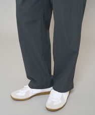 KHLFD17064 a.v.v MEN(アー・ヴェ・ヴェ) 【イージーケア/洗濯機で洗える/毛玉になりにくい/ストレッチ】春リライト ワイドシルエットイージーパンツ ダークグレー