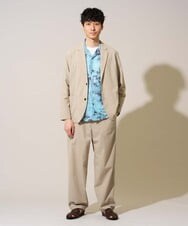 KHLFD17064 a.v.v MEN(アー・ヴェ・ヴェ) 春夏のカジュアルジャケットスタイルにぜひ【イージーケア/洗濯機で洗える/毛玉になりにくい/ストレッチ】春リライト ワイドシルエットイージーパンツ ダークグレー