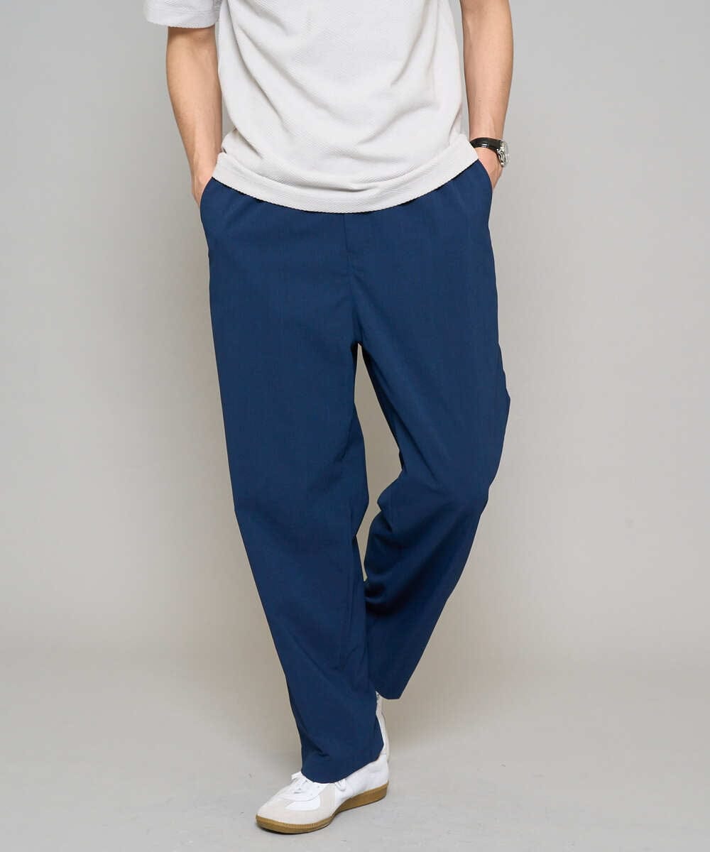 KHLFD17064 a.v.v MEN(アー・ヴェ・ヴェ) 【イージーケア/洗濯機で洗える/毛玉になりにくい/ストレッチ】春リライト ワイドシルエットイージーパンツ ダークグレー