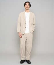 KHLFD17064 a.v.v MEN(アー・ヴェ・ヴェ) 【イージーケア/洗濯機で洗える/毛玉になりにくい/ストレッチ】春リライト ワイドシルエットイージーパンツ ダークグレー