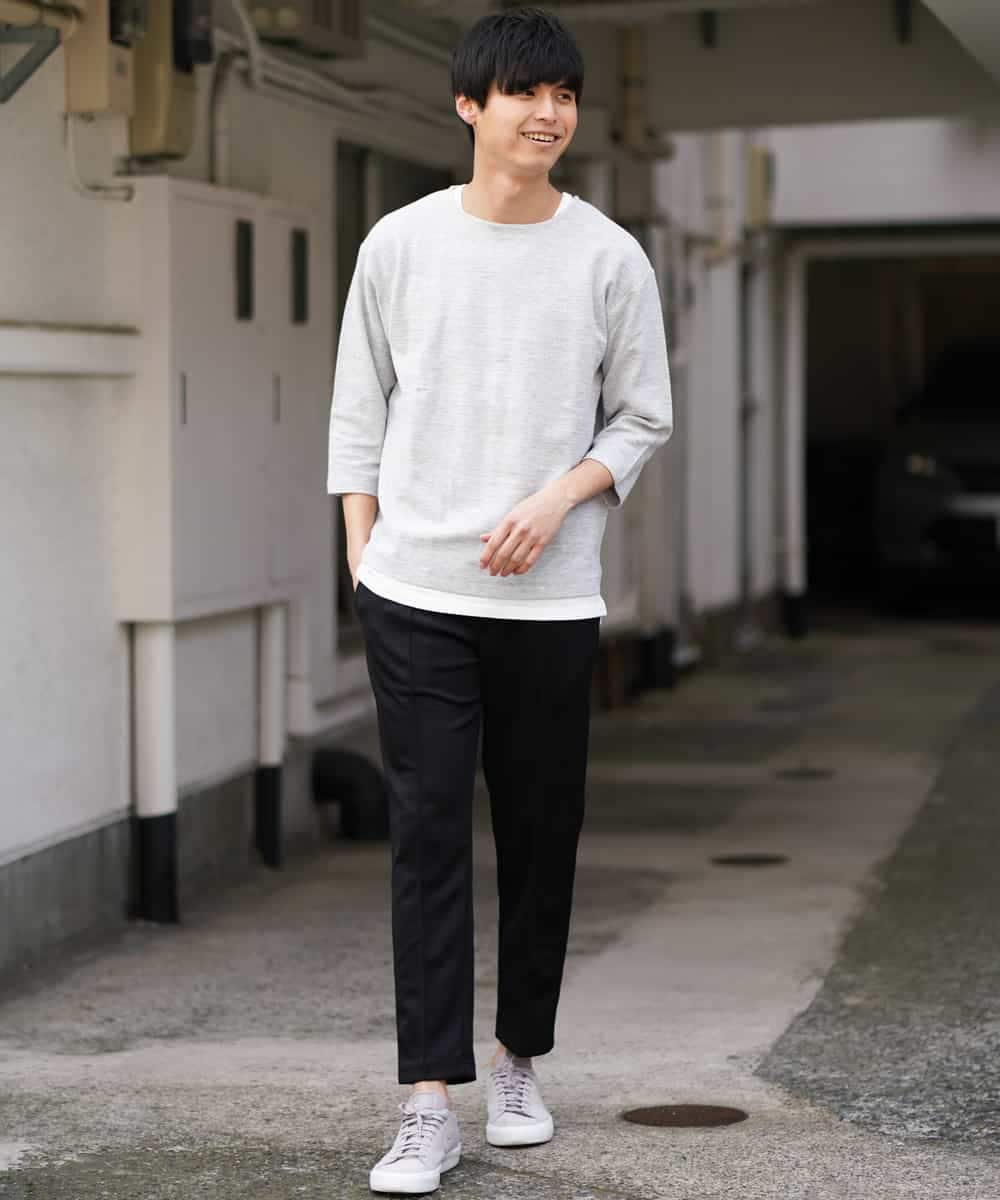 KHLFG11059 a.v.v MEN(アー・ヴェ・ヴェ) イージートラックパンツ ブラック