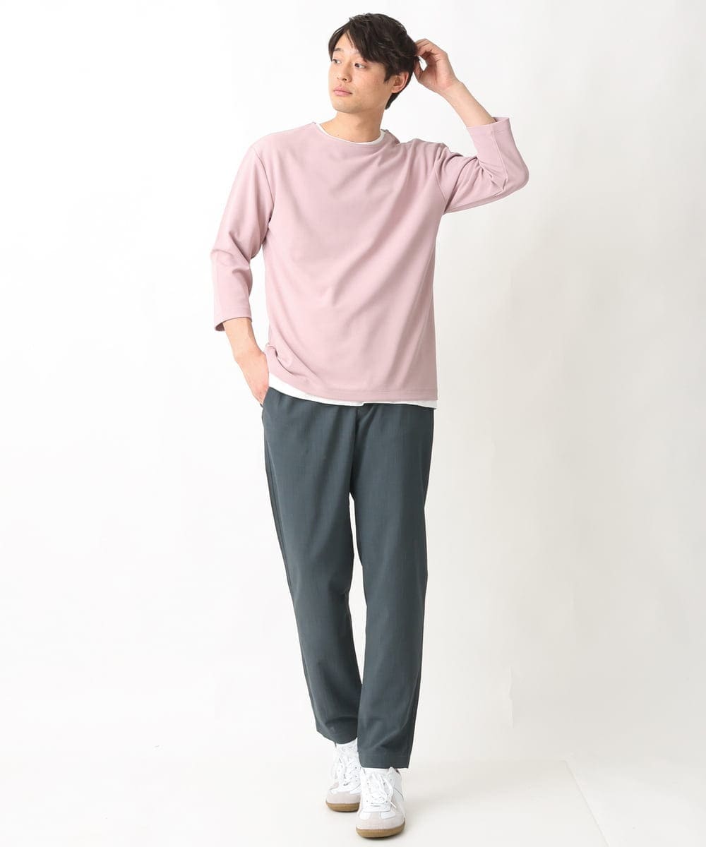 KHLFV24059 a.v.v MEN(アー・ヴェ・ヴェ) リライトセミルーズパンツ（セットアップ可） ネイビー